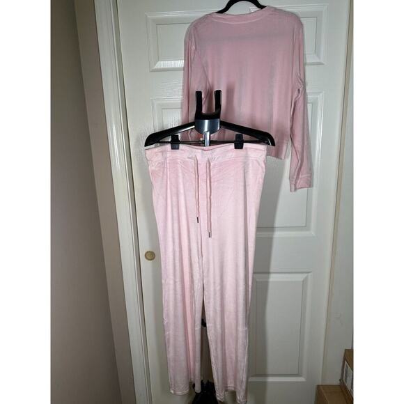 Juicy Couture Velour Sleepwear Set Lola pink XL NWT New - Picture 2 of 9